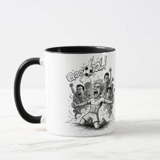 Taza de celebración de gol para aficionados al fút