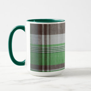 Taza de cerámica a cuadros
