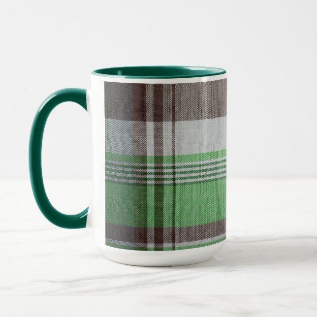 Taza de cerámica a cuadros (Izquierda)