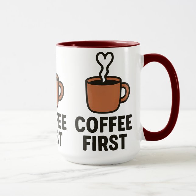 Taza De Cerámica Coffee First (Derecha)