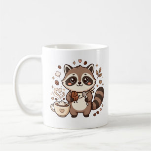 Taza de cerámica con ilustración de café de mapach