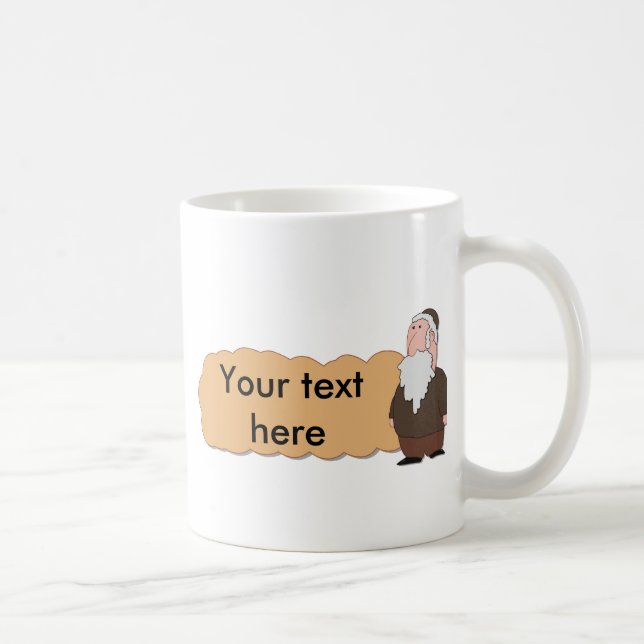 Taza de cerámica custumizable del rabino judío (Derecha)