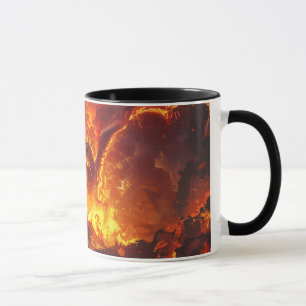 Taza de cerámica de 11oz Dragón de Lava