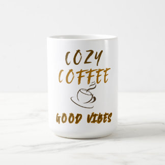 Taza De Cerámica De Café Acogedor Con Buenas Vibra