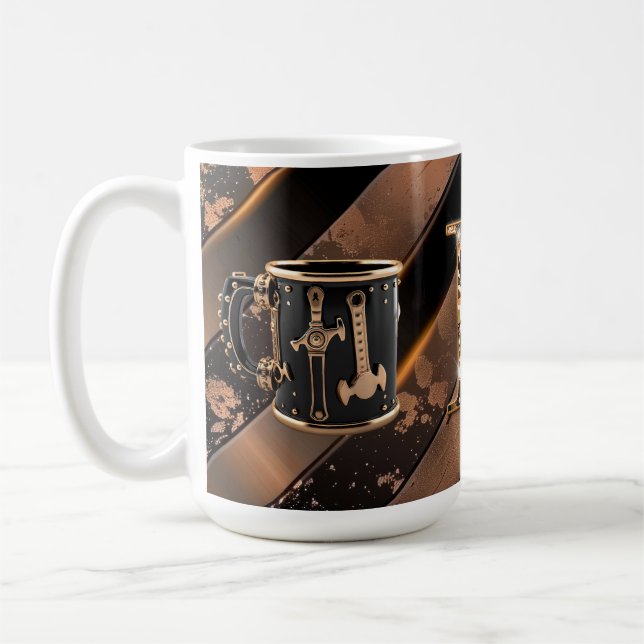 Taza de cerámica de herramienta de cobre y negro p (Izquierda)