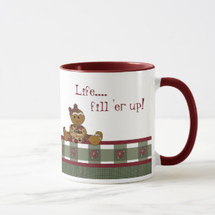 Taza de cerámica de la cocina del encanto del país