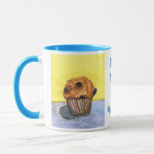 Taza de cerámica de magdalena con chispas de choco