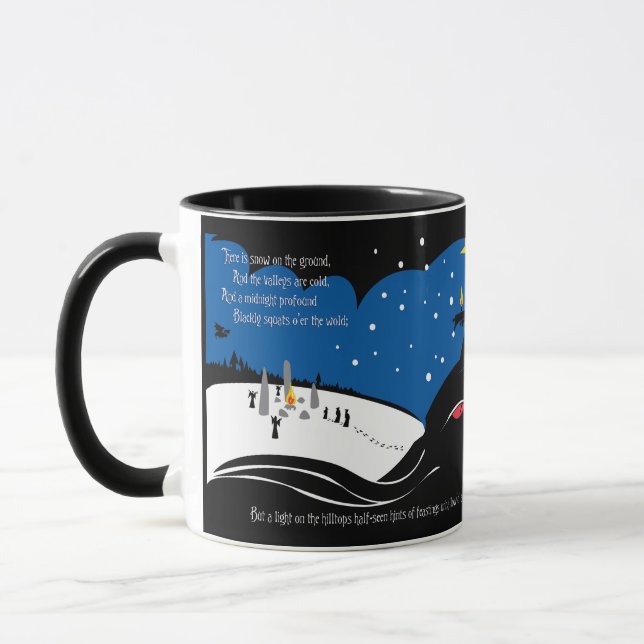 Taza de cerámica de terror de Yule (Izquierda)