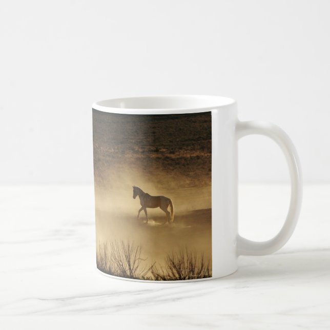 Taza de cerámica del caballo salvaje (Derecha)