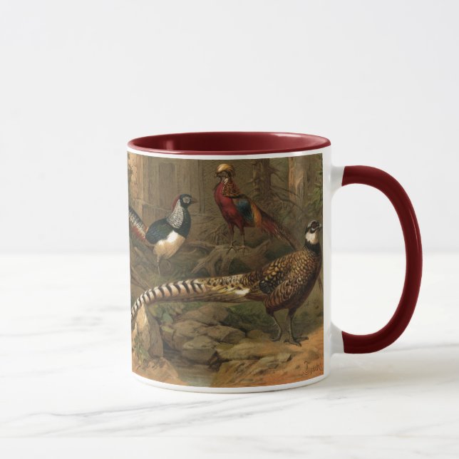Taza de cerámica del campanero de los faisanes (Derecha)