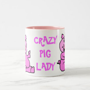 Taza de cerámica "del cerdo del cerdo rosado loco