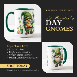 Taza de cerámica del Día de San Patricio