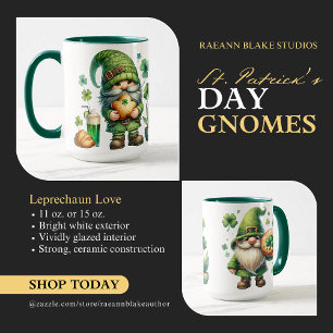 Taza de cerámica del Día de San Patricio