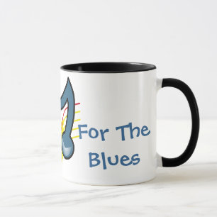 Taza De Cerámica En El Estado De Ánimo Para El Blu