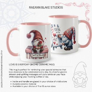 Taza de cerámica Gnome del amor es todos los días