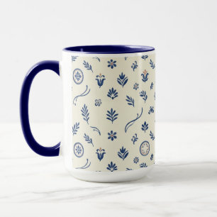 Taza de cerámica mediterránea vintage