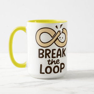 Taza de cerámica motivacional Rompe el bucle