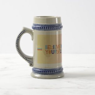 Taza de cerveza Believe In Yourself Motivacional