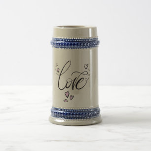 Taza de cerveza de cerámica artesanal Love Heritag