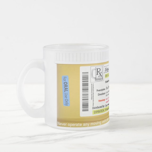 Taza de cerveza de la prescripción de RX (Izquierda)