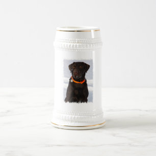 Taza de cerveza de Labrador del chocolate