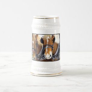Taza de cerveza de los caballos de proyecto de