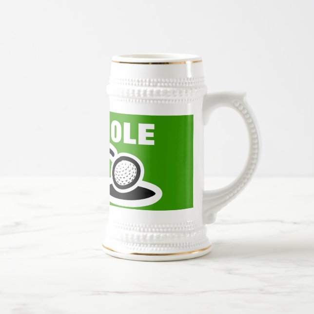 Taza de cerveza del golf con cita divertida (Derecha)