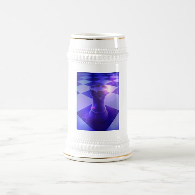 Taza de cerveza del grajo del ajedrez (Centro)