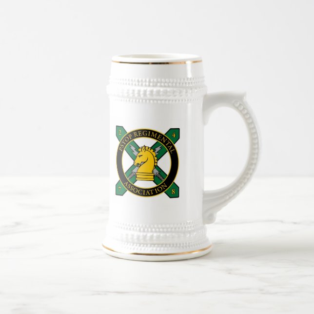 Taza de cerveza del logotipo de PSYOPRA (Derecha)