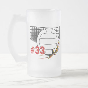 Taza de cerveza del voleibol