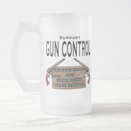 Taza de cerveza divertida de Contol del arma