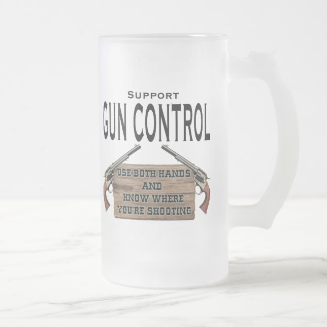 Taza de cerveza divertida de Contol del arma (Derecha)
