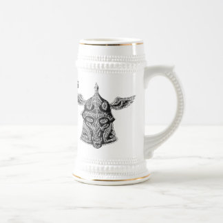Taza de cerveza divertida de vikingo