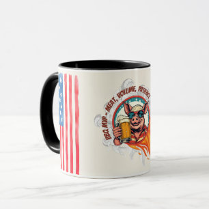 Taza de cerveza divertida para BBQ del 4 de julio 