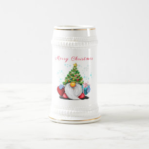 Taza de cerveza Gnomo de Navidad
