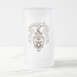 Taza de cerveza helada emblema carmelita