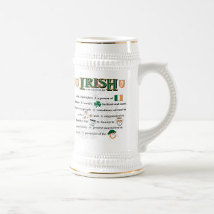Taza de cerveza irlandesa