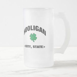 Taza de cerveza irlandesa personalizada del