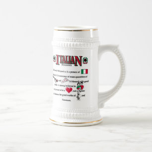Taza de cerveza italiana