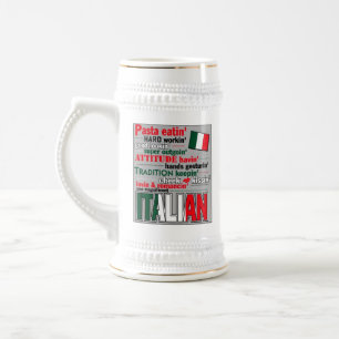 Taza de cerveza italiana