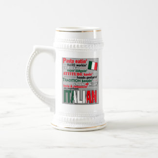 Taza de cerveza italiana