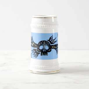 Taza de cerveza metalizado del arte gráfico de la