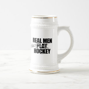 Taza de cerveza para hombres de verdad que ven hoc