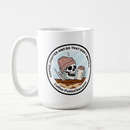 Taza de charla de café y tonterías