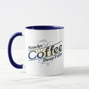 Taza de charla profunda de café para amantes del c