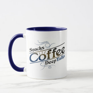 Taza de charla profunda de café para amantes del c