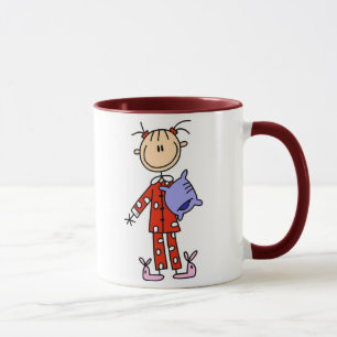 Taza de chica durmiendo en pijama