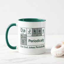 Taza de chistes de papá de la tabla periódica
