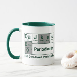 Taza de chistes de papá de la tabla periódica