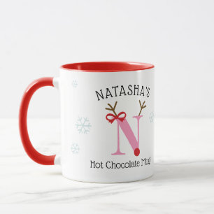Taza de chocolate caliente personalizada para niña